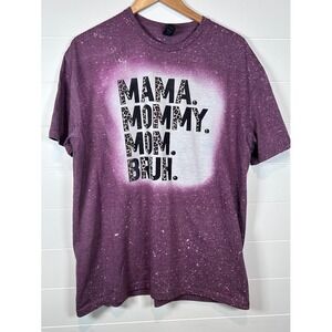 Mama Mommy Mom Bruh Bleach Splatter Graphic T Shirt Gildan XL‎